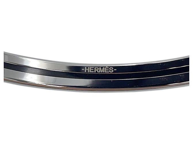Hermès Hermes Armreif aus orangefarbenem Emaille - Ansicht 9