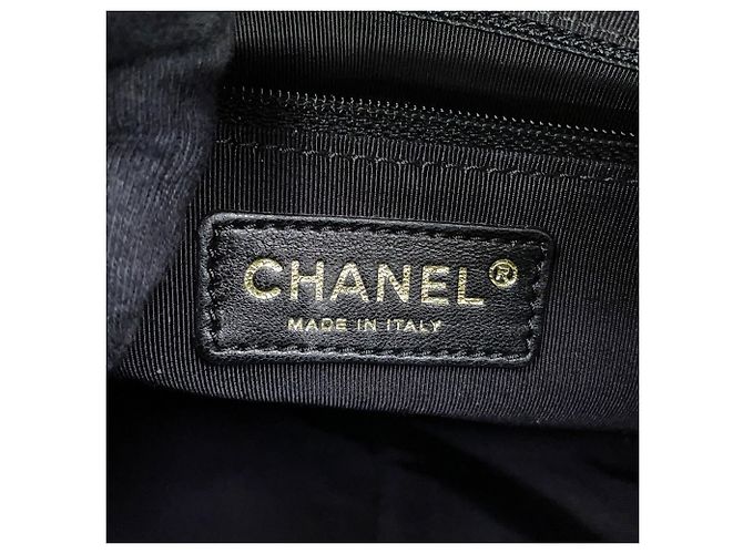 Borsa Chanel in pelle di vitello grana nera - vista 12