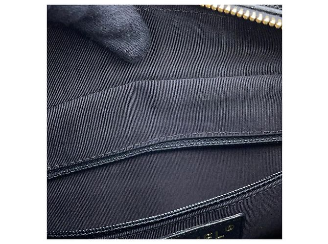 Borsa Chanel in pelle di vitello grana nera - vista 6