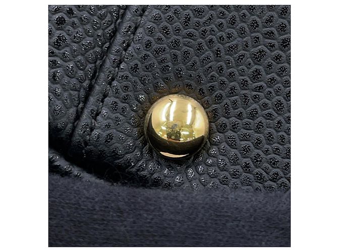 Borsa Chanel in pelle di vitello grana nera - vista 8