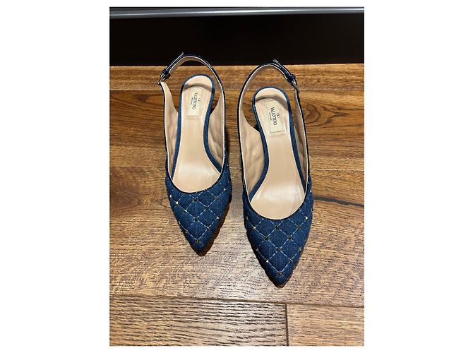 Valentino Garavani Rockstud Denim Slingback Pumps - Ansicht 2