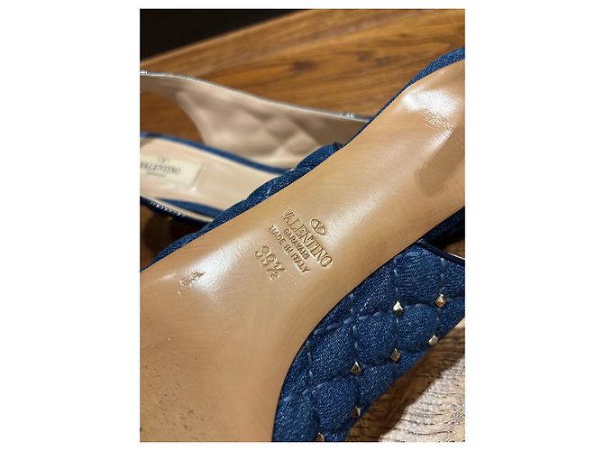 Valentino Garavani Rockstud Denim Slingback Pumps - Ansicht 3