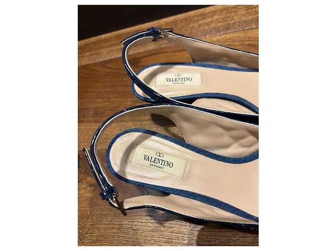 Valentino Garavani Rockstud Denim Slingback Pumps - Ansicht 4