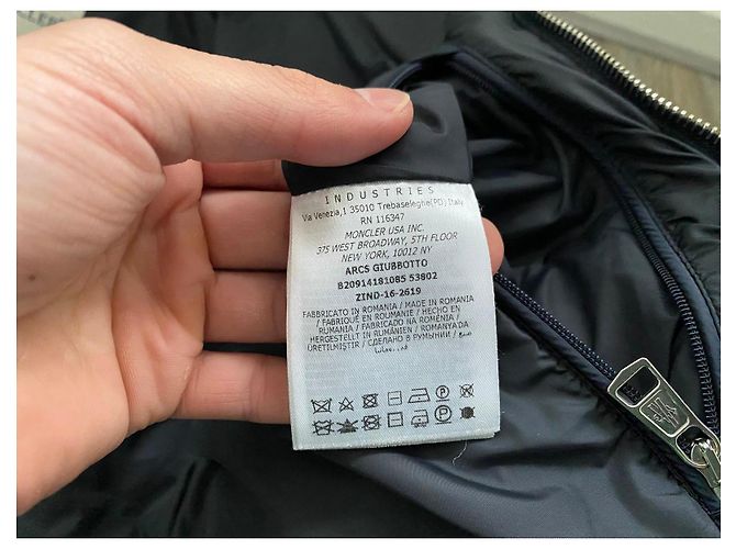 Moncler Arcs Giubbotto Blu Navy - vista 17