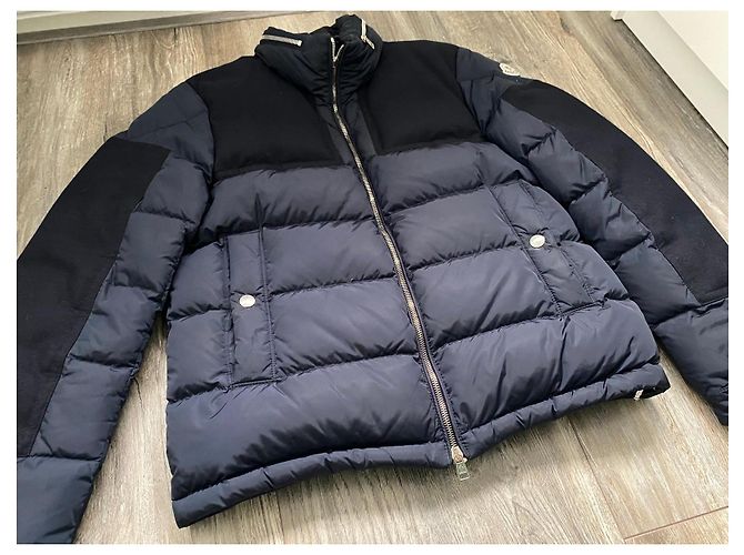 Moncler Arcs Giubbotto Blu Navy - vista 4