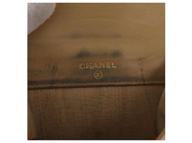 Cartera CHANEL Caviar Skin Beige CC Auth 208527 - Jerrillo - vista 17