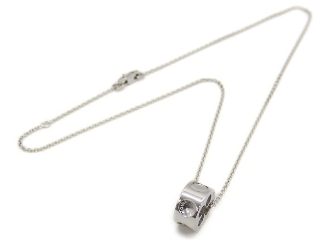 Collana con pendente Louis Vuitton Empreinte in oro bianco 18K - vista 3