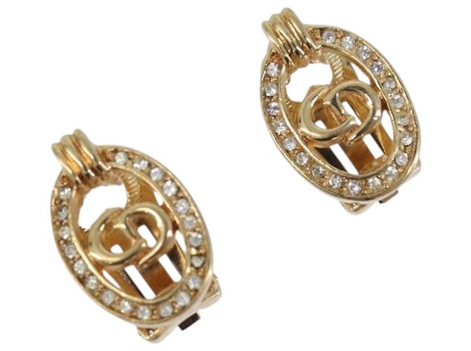 Christian Dior Earring Metal Gold Tone Auth 208532V - Jerrillo - vista 2