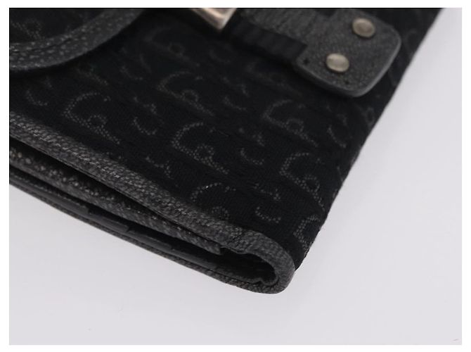 Christian Dior Trotter Canvas Wallet Black Silver Auth 208541V - Jerrillo - vista 8