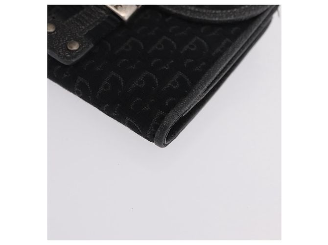 Christian Dior Trotter Canvas Wallet Black Silver Auth 208541V - Jerrillo - vista 9