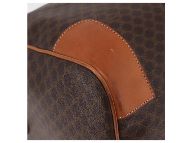 Céline CELINE Macadam Canvas Boston Bag PVC Leather Brown Gold Auth 208652V - Jerrillo - vista 14
