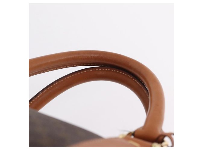Céline CELINE Macadam Canvas Boston Bag PVC Leather Brown Gold Auth 208652V - Jerrillo - vista 9