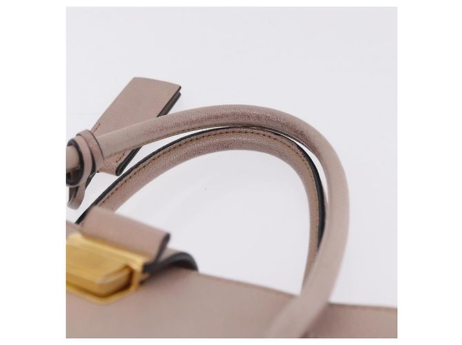 Miu Miu Hand Bag Leather 2way Beige Gold Tone Auth 209104 - Jerrillo - vista 9