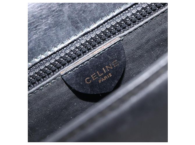 Céline CELINE Shoulder Bag Leather Black Gold Auth 209039 - Jerrillo - vista 20