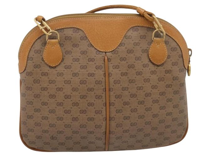 GUCCI Micro GG Web Sherry Line Shoulder Bag PVC Brown 904 02 047 Auth 209155 - Jerrillo - vista 3