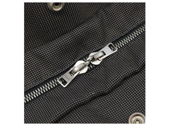 Hermès HERMES Her Line MM Hand Bag Canvas Gray Silver Auth 209346A - Jerrillo - vue 16