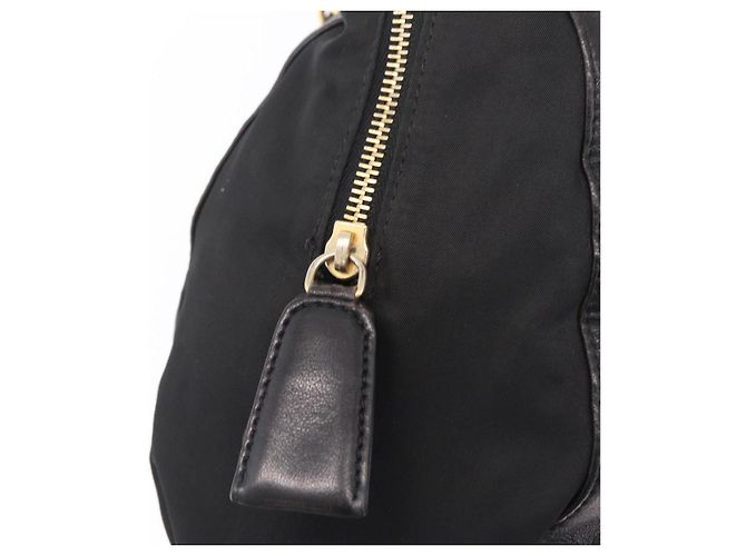 PRADA Bolsa de Ombro com Corrente em Couro Preto e Dourado Auth 209449V - Jerrillo - vista 16