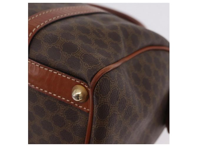 Céline CELINE Macadam Boston Bag PVC Brown Gold Tone Auth 209797 - Jerrillo - vista 13