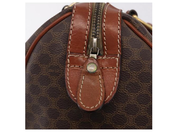 Céline CELINE Sac Boston Macadam PVC Marron Ton Or Auth 209797 - Jerrillo - vue 14