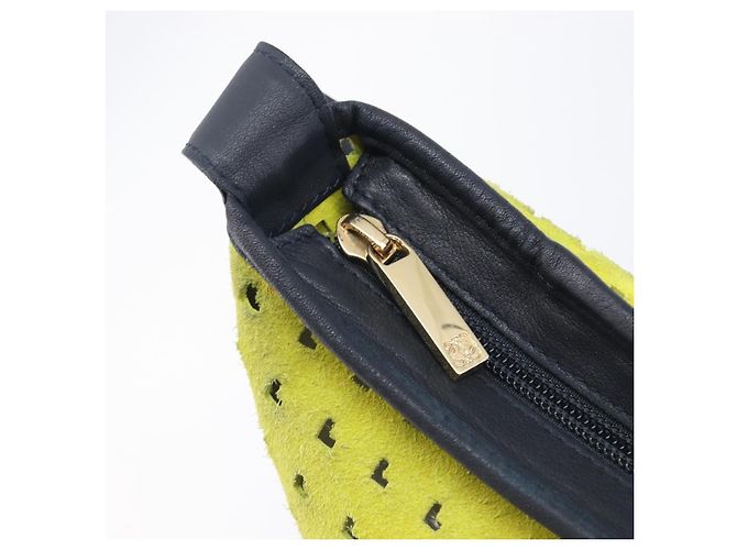 LOEWE Shoulder Bag Suede Yellow Gold Auth 209832 - Jerrillo - vista 17