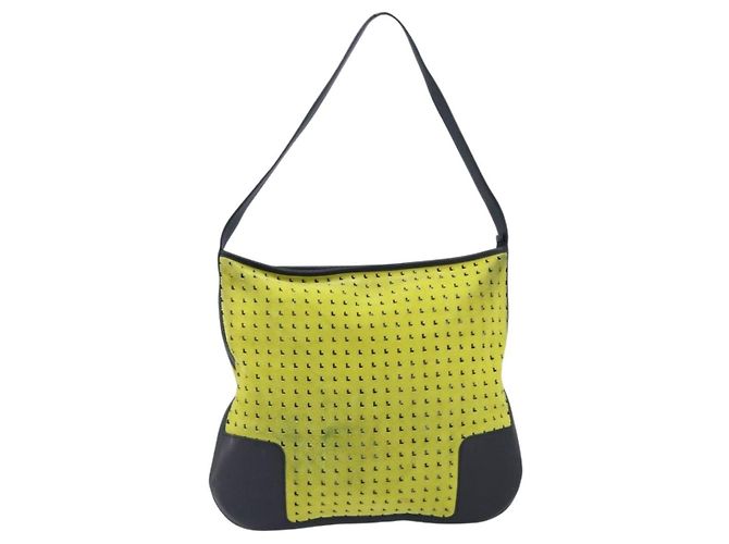 LOEWE Shoulder Bag Suede Yellow Gold Auth 209832 - Jerrillo - vista 2