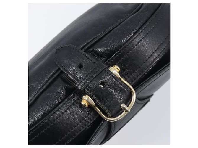 Céline CELINE Shoulder Bag Leather Black Gold Auth 209863 - Jerrillo - vista 15