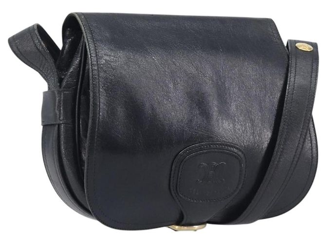 Céline CELINE Shoulder Bag Leather Black Gold Auth 209863 - Jerrillo - vista 2