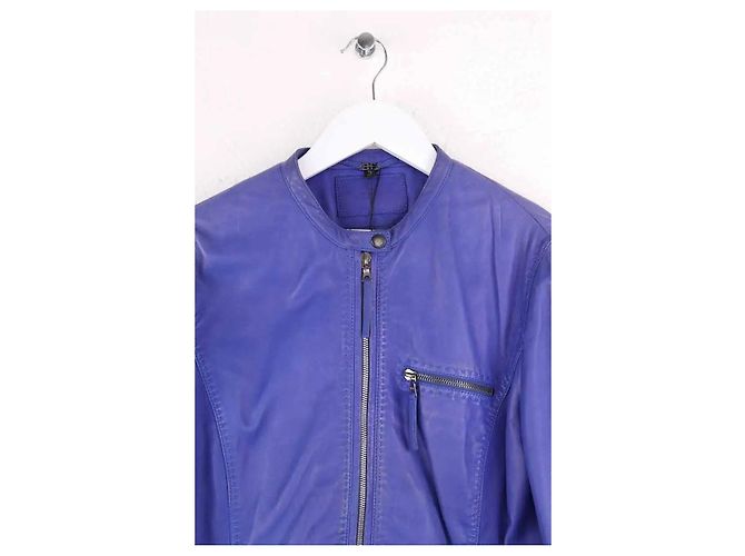 Autre Marque Chaqueta Boss de cuero azul - vista 2
