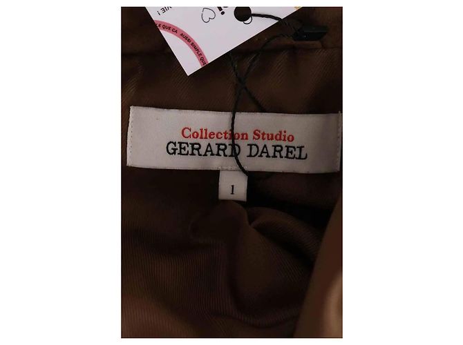 Jaqueta Gerard Darel em couro de cabra marrom - vista 5