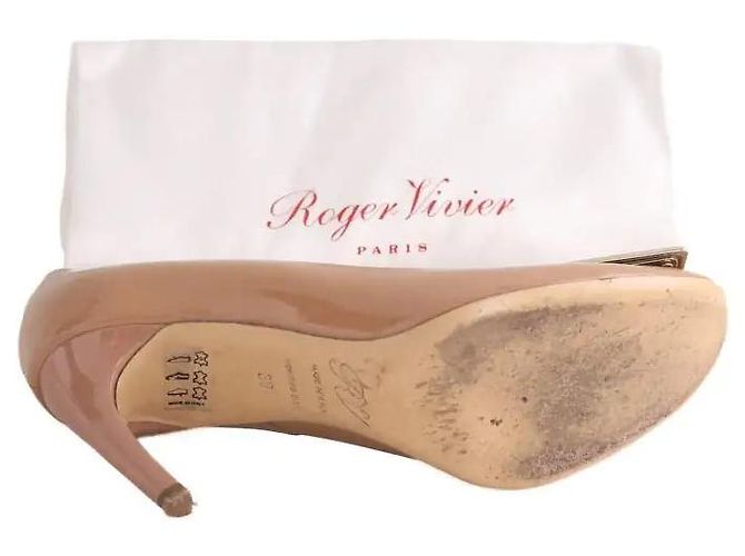 Roger Vivier Absatzschuhe camel Lackleder - Ansicht 6