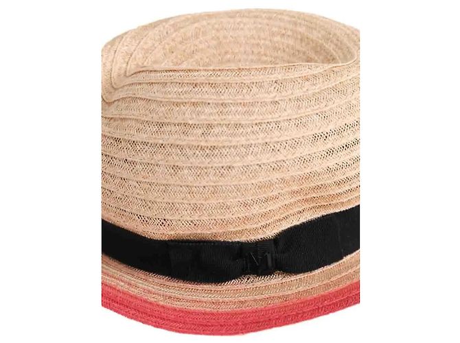 Cappello in vimine beige Maison Michel - vista 3