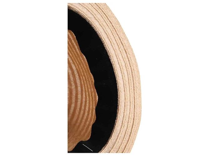 Cappello in vimine beige Maison Michel - vista 4