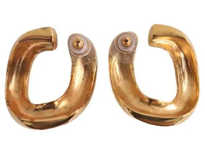 Autre Marque Pendientes Saint Laurent dorados - vista 2