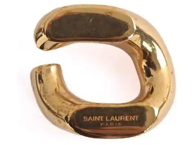 Autre Marque Pendientes Saint Laurent dorados - vista 3
