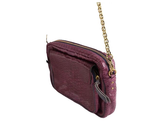 Borsa a tracolla Claris Virot in pelle viola - vista 2