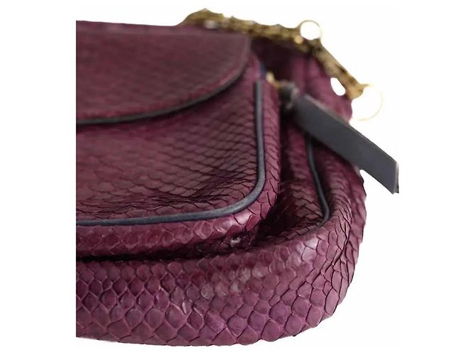 Borsa a tracolla Claris Virot in pelle viola - vista 4