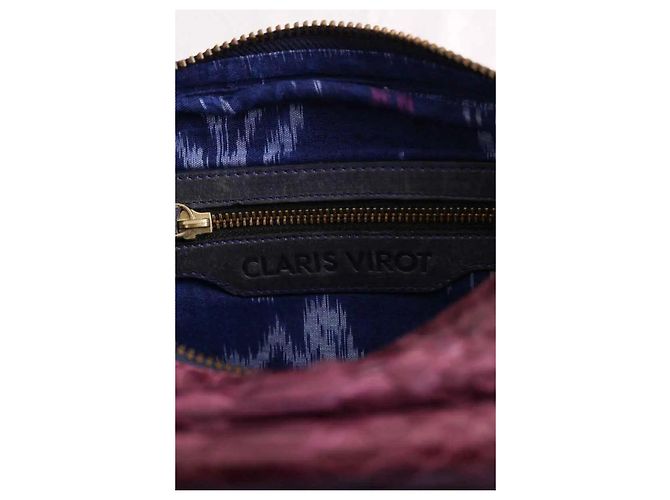 Borsa a tracolla Claris Virot in pelle viola - vista 5