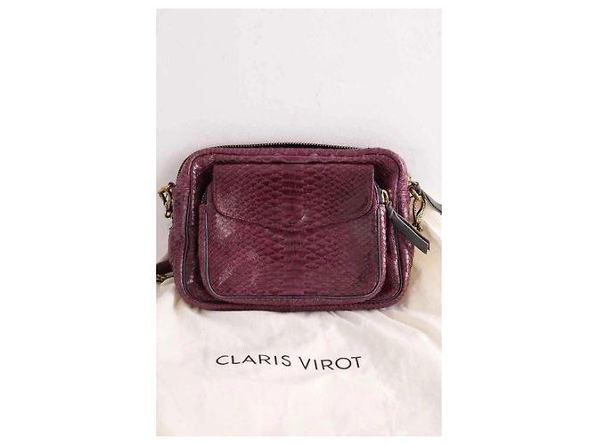 Borsa a tracolla Claris Virot in pelle viola - vista 6
