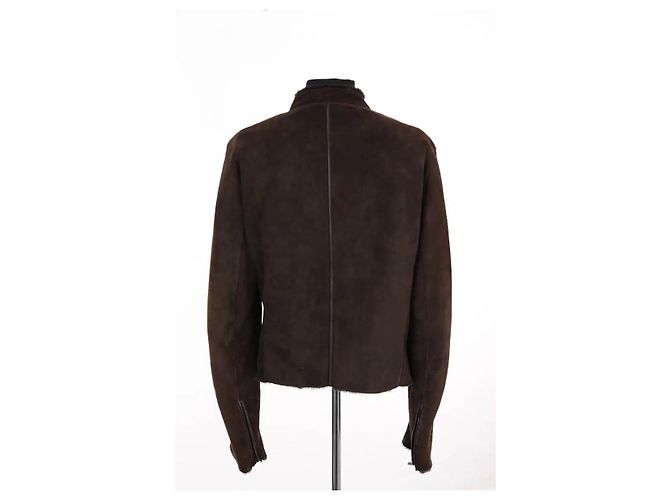 Abrigo de cuero marrón Calvin Klein - vista 4