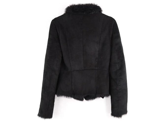 Autre Marque Abrigo de cuero negro Other Brand - vista 3