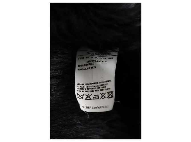 Autre Marque Abrigo de cuero negro Other Brand - vista 6
