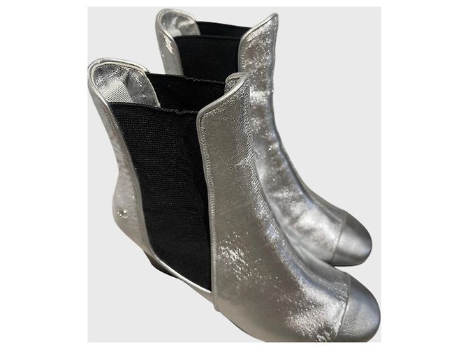 Chanel Stiefeletten silber T.36 - Ansicht 5