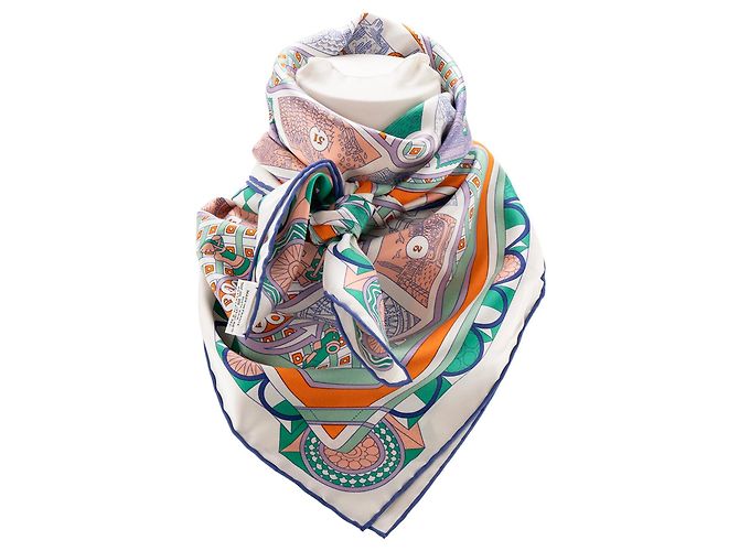 HERMÈS - Carré 90 Règles du Jeu Hermès in seta multicolore - vista 2