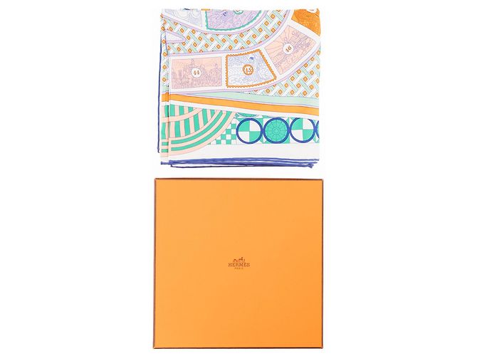 HERMÈS - Carré 90 Règles du Jeu Hermès in seta multicolore - vista 5