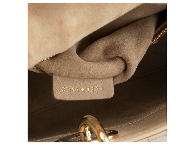 DIOR - Borsa a tracolla Lady Dior mini Dior in pelle cannage beige - vista 10