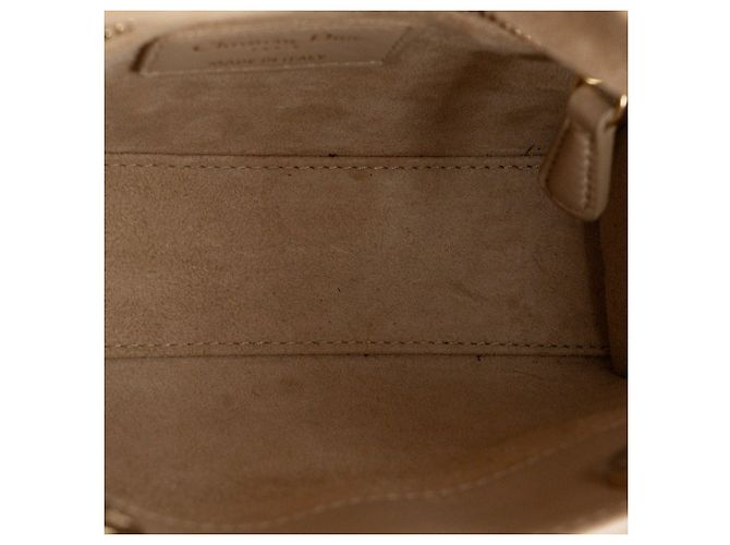 DIOR - Borsa a tracolla Lady Dior mini Dior in pelle cannage beige - vista 9