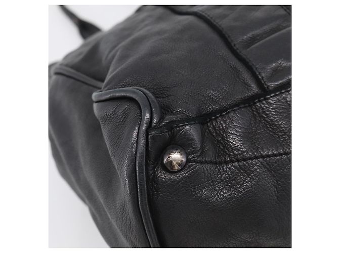 Miu Miu Tote Bag Leather Black Silver Auth 209991V - Jerrillo - vista 13