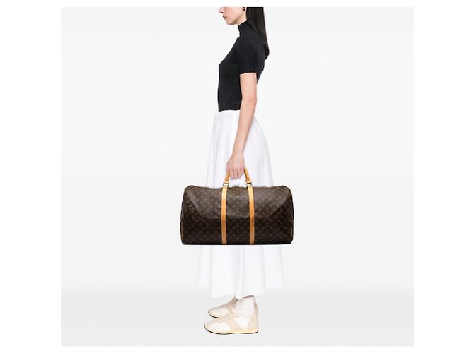Mala de Viagem Louis Vuitton Monogram Keepall 60 Castanha - vista 6