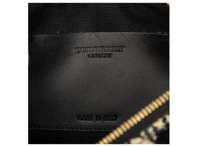 Borsa a tracolla Burberry Nova Check in lana nera - vista 5