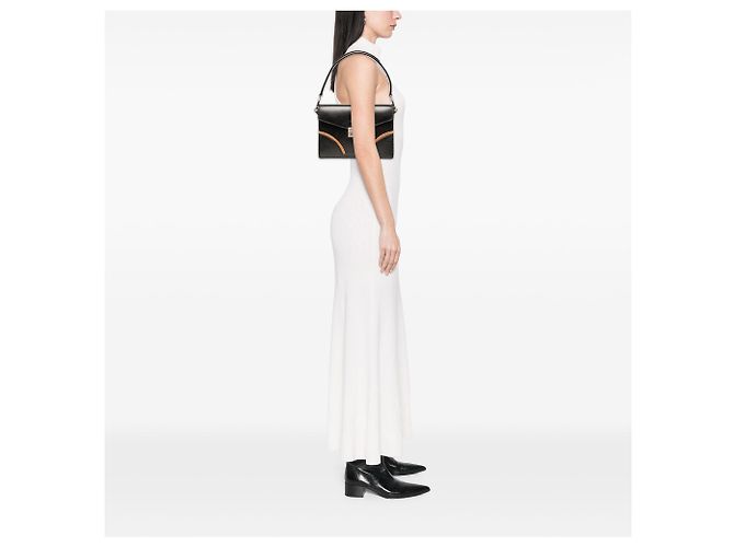 Prada Vitello Stitched Sound Lock Satchel Schwarz - Ansicht 5